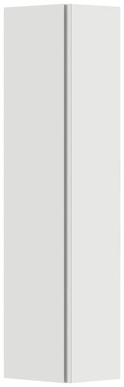 Weißer Hänge-Garderobenschrank mit einer Tür, frontale Ansicht