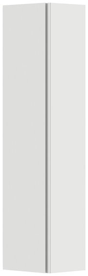 Weißer Hänge-Garderobenschrank mit einer Tür, frontale Ansicht
