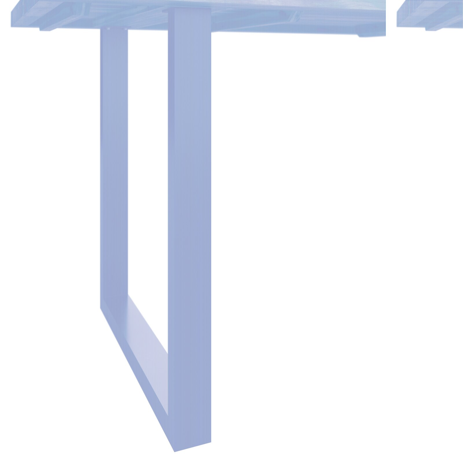 Nahaufnahme eines Gartentischs mit schwarzem Metallgestell und Holzplatte, seitliche Perspektive