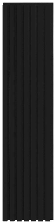 Schwarzes Dekopaneel mit vertikalen Streifen, Frontalansicht