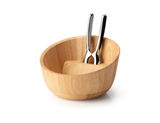 Holz-Nussschale mit integriertem Nussknacker, seitliche Perspektive