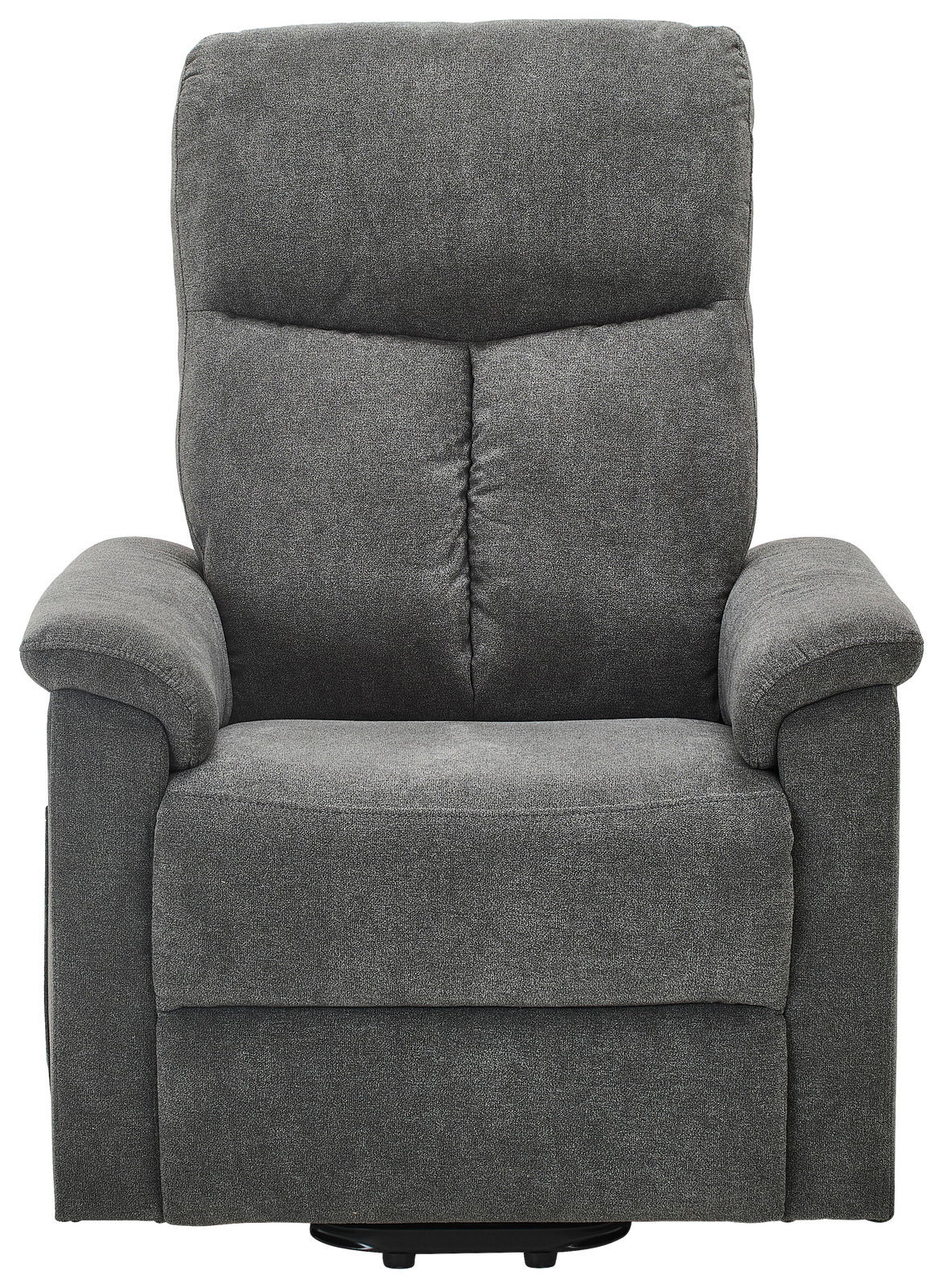 Grauer Relaxsessel aus Stoff, Vorderansicht