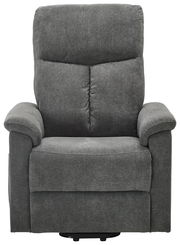 Grauer Relaxsessel aus Stoff, Vorderansicht