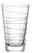 Transparentes Trinkglas Vario 280ml von Leonardo mit spiralförmigem Design, seitliche Ansicht