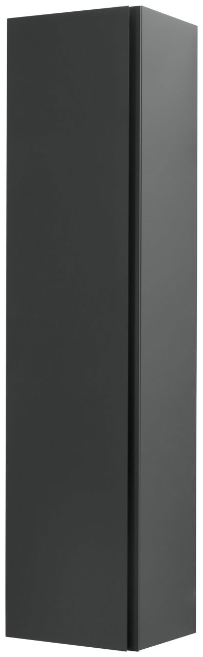 Moderano Garderobenschrank LECCO PLUS Schwarzer Garderobenschrank in seitlicher Perspektive