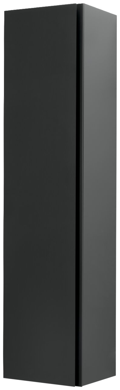 Moderano Garderobenschrank LECCO PLUS Schwarzer Garderobenschrank in seitlicher Perspektive