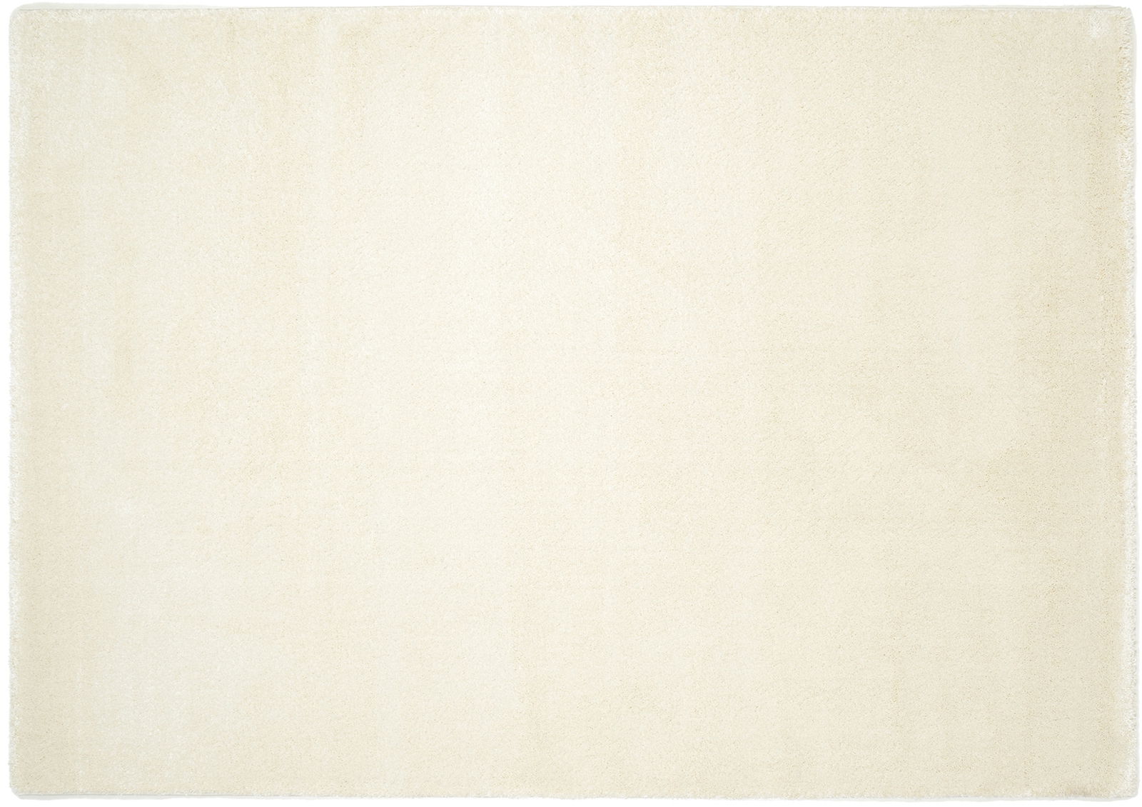 Beige Uni-Teppich in Draufsicht