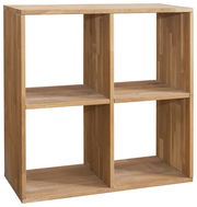 Holzregal 2x2 mit vier offenen Fächern, Perspektive von vorne