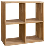 Holzregal 2x2 mit vier offenen Fächern, Perspektive von vorne