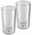 WMF Latte Macchiato Set 2tlg KINEO Zwei doppelwandige Latte Macchiato Gläser aus Glas, seitliche Perspektive