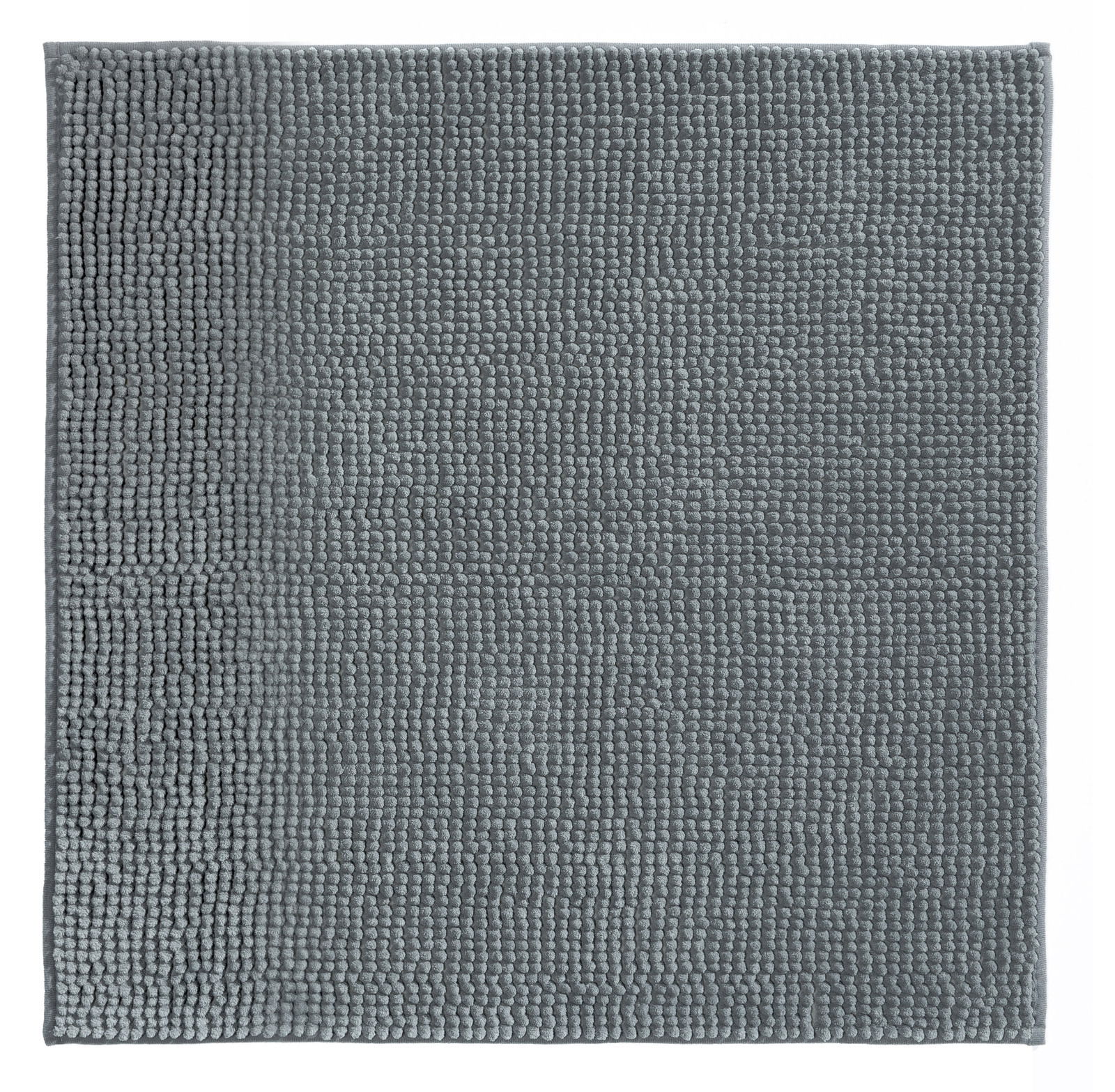 Grauer Badteppich 60x60 cm in Nahaufnahme von oben
