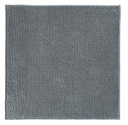Grauer Badteppich 60x60 cm in Nahaufnahme von oben