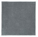 Grauer Badteppich 60x60 cm in Nahaufnahme von oben