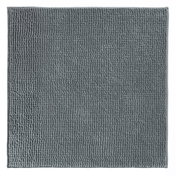Grauer Badteppich 60x60 cm in Nahaufnahme von oben