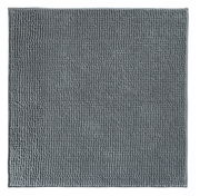 Grauer Badteppich 60x60 cm in Nahaufnahme von oben