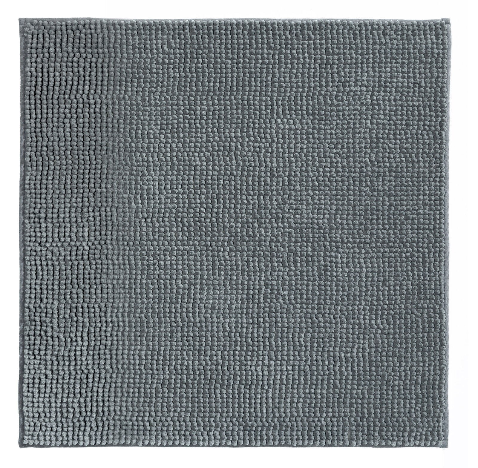 Grauer Badteppich 60x60 cm in Nahaufnahme von oben