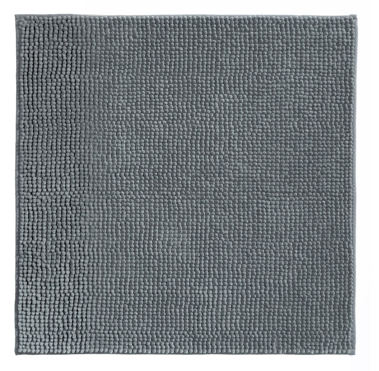 Grauer Badteppich 60x60 cm in Nahaufnahme von oben