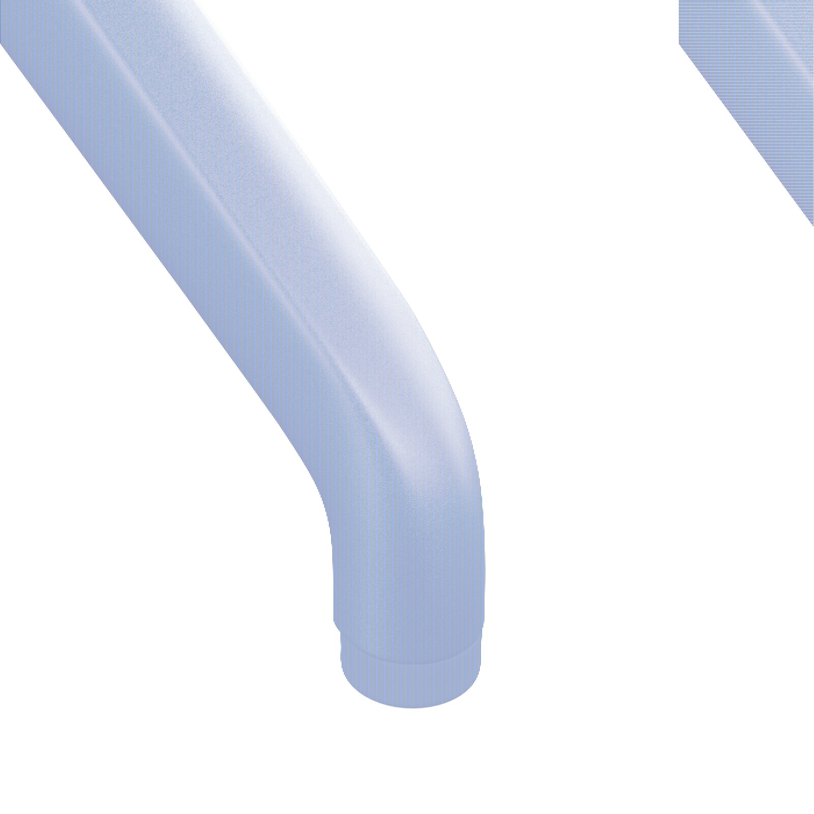 Nahaufnahme eines schwarzen Stuhlbeins mit abgerundeter Form.