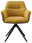 Novel Sessel Serie AKITA Gelber Sessel der Serie AKITA von Novel mit schwarzem Metallgestell, Frontalansicht