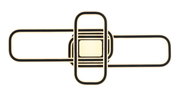 Moderne LED-Deckenleuchte mit geometrischem Design, Ansicht von unten