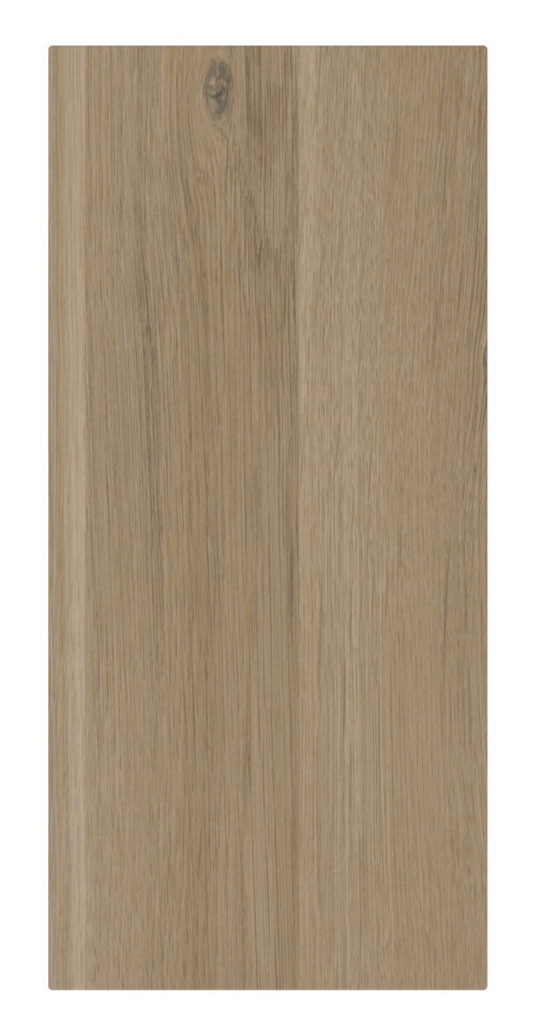Novel Oberschrank rechts NV.210 Frontansicht einer Holzplatte mit natürlicher Maserung, verwendet für einen Oberschrank rechts.