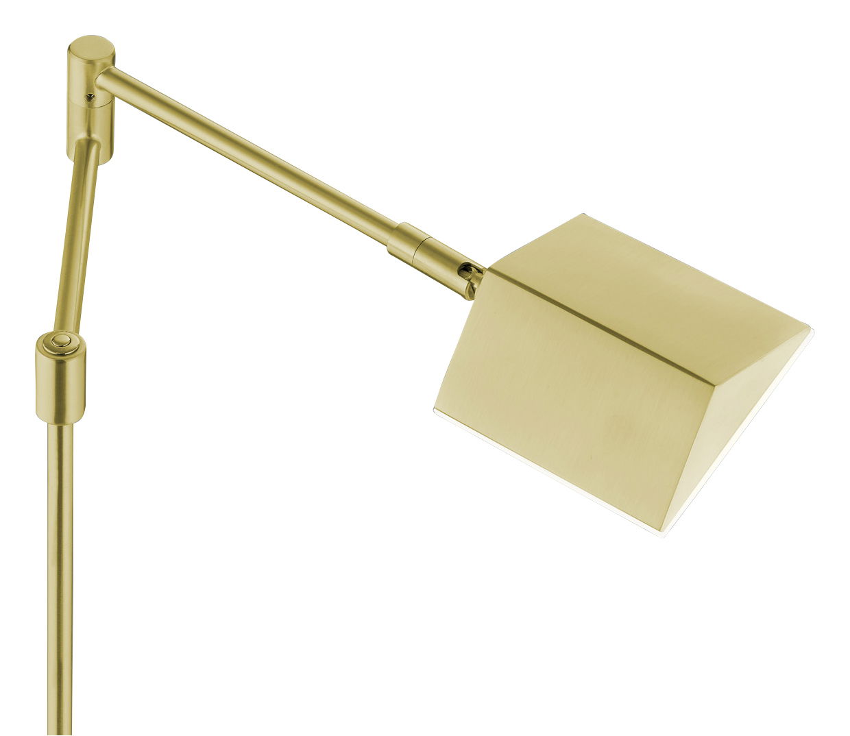 Hell LED-Tischleuchte JOHANN ELEMENTS Goldene LED-Tischleuchte mit modernem, geometrischem Design, seitliche Perspektive