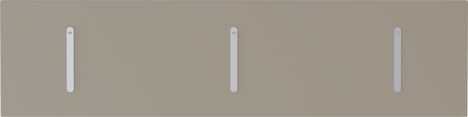 Moderano Klapphakenleiste LECCO Klapphakenleiste quer mit drei Haken, frontal abgebildet auf neutralem Hintergrund