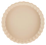 Runde Tarte-Form mit gewelltem Rand in Ofenrot, Draufsicht