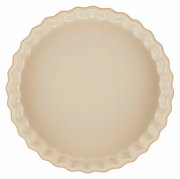 Runde Tarte-Form mit gewelltem Rand in Ofenrot, Draufsicht
