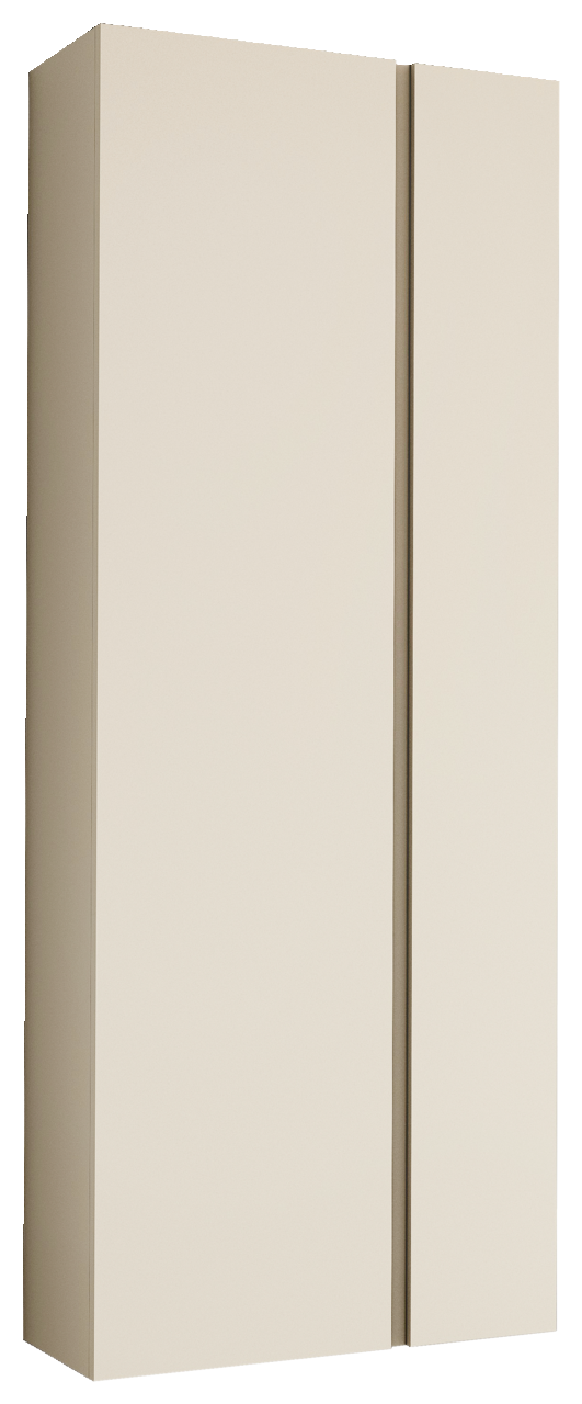 Moderano Garderoben-Set LECCO Beiger, moderner Schrank mit zwei Türen, seitliche Perspektive