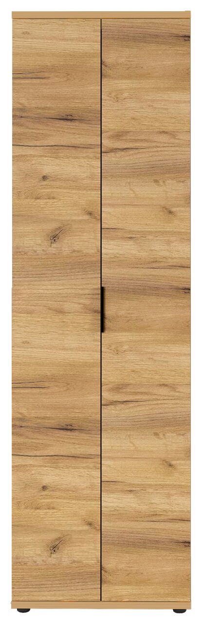 Garderobenschrank aus Holz mit zwei Türen, Frontalansicht