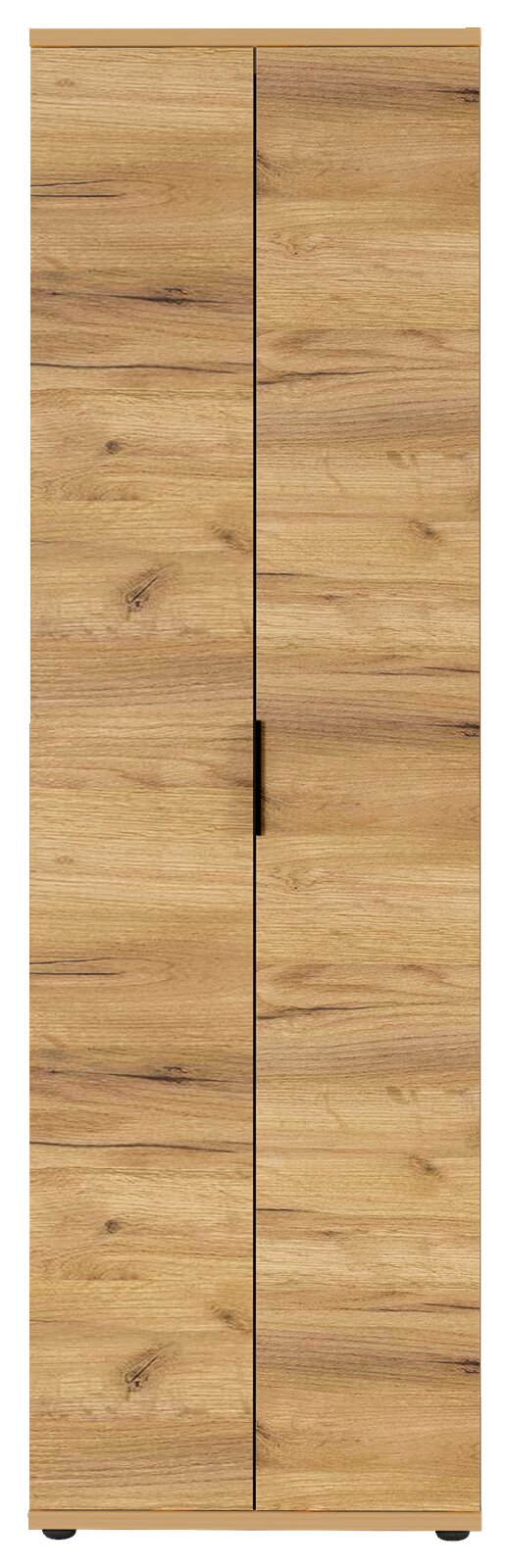 Garderobenschrank aus Holz mit zwei Türen, Frontalansicht