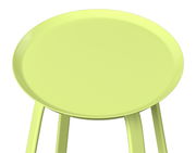 Gelber Beistelltisch aus der Vogelperspektive