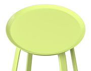 Gelber Beistelltisch aus der Vogelperspektive