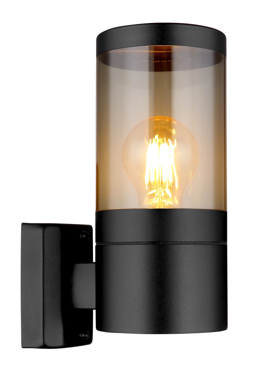 Globo Lighting Außenleuchte XELOO Moderne Außenleuchte mit zylindrischem Glasdesign, seitliche Perspektive