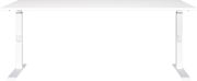 Höhenverstellbarer Schreibtisch in Weiß, Vorderansicht