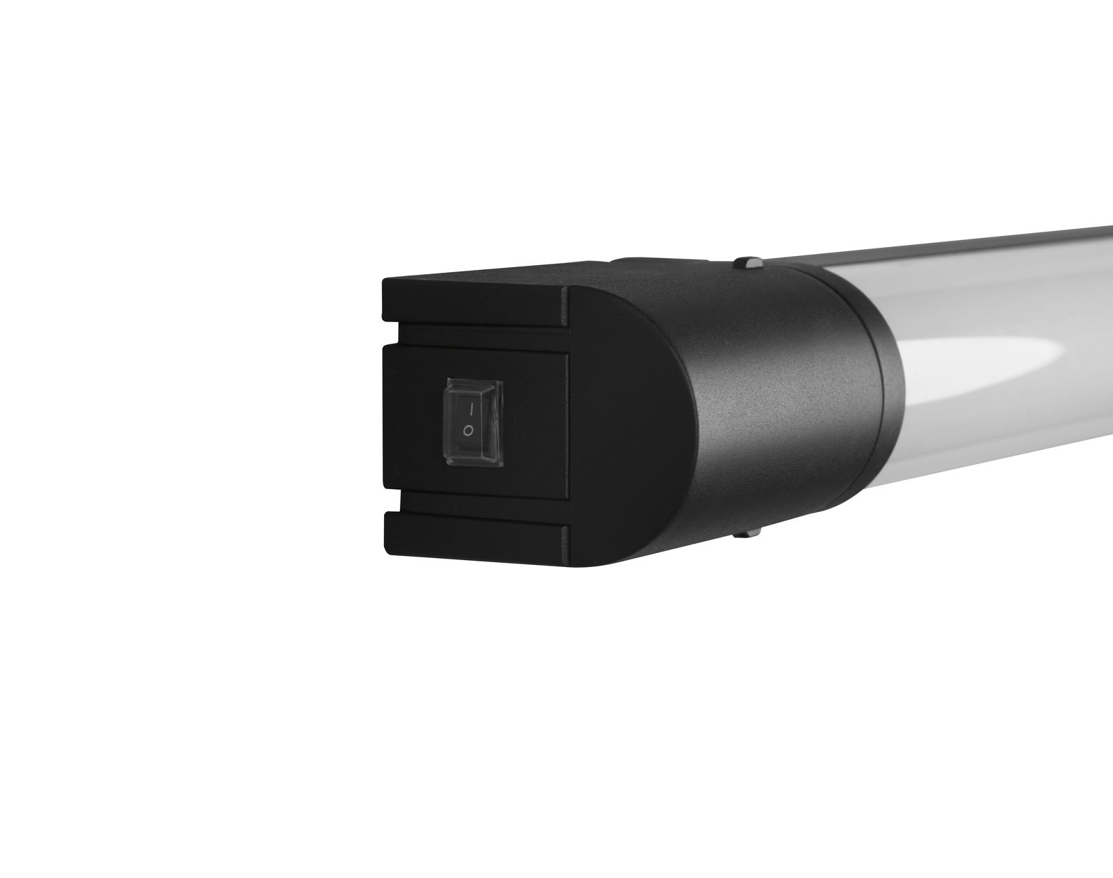 Nahaufnahme der Wandleuchte Piera mit schwarzem Schalter an der Seite