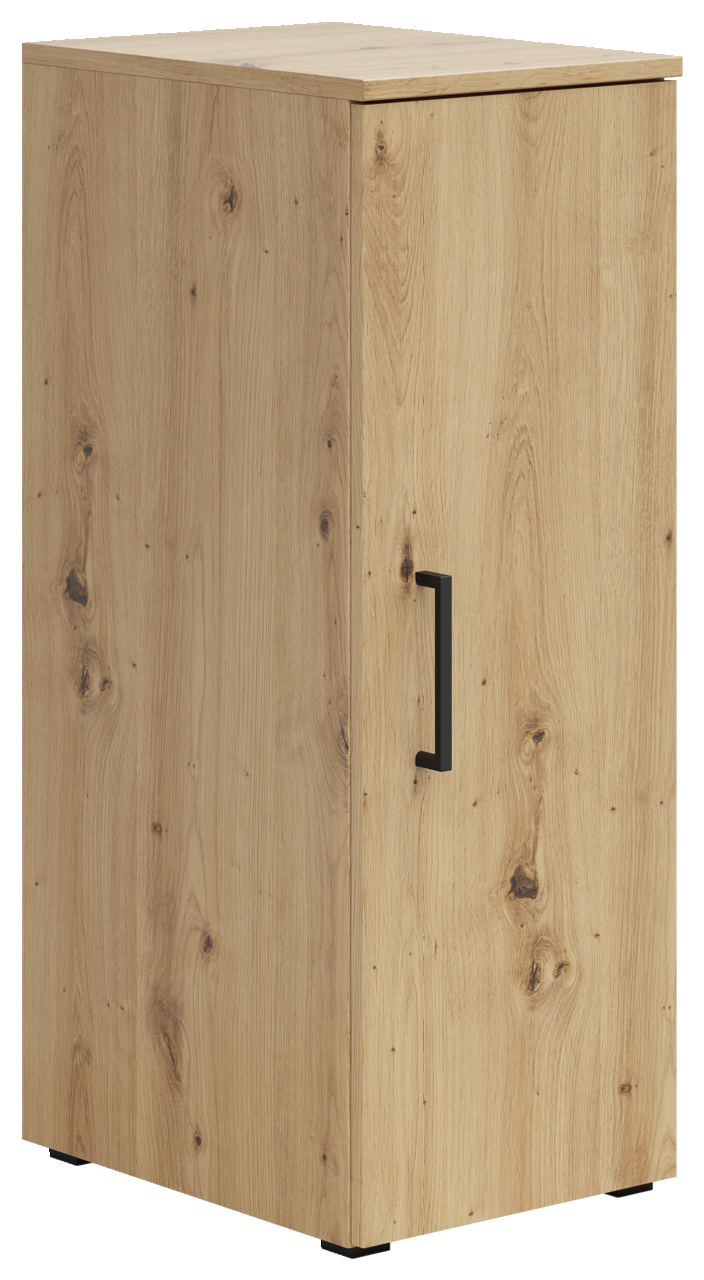 Carryhome Mehrzweckschrank MULTISTAURAUM Mehrzweckschrank aus Holz mit natürlicher Maserung, seitliche Perspektive