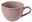 Rosa Kaffeetasse mit horizontalen Rillen, seitliche Perspektive