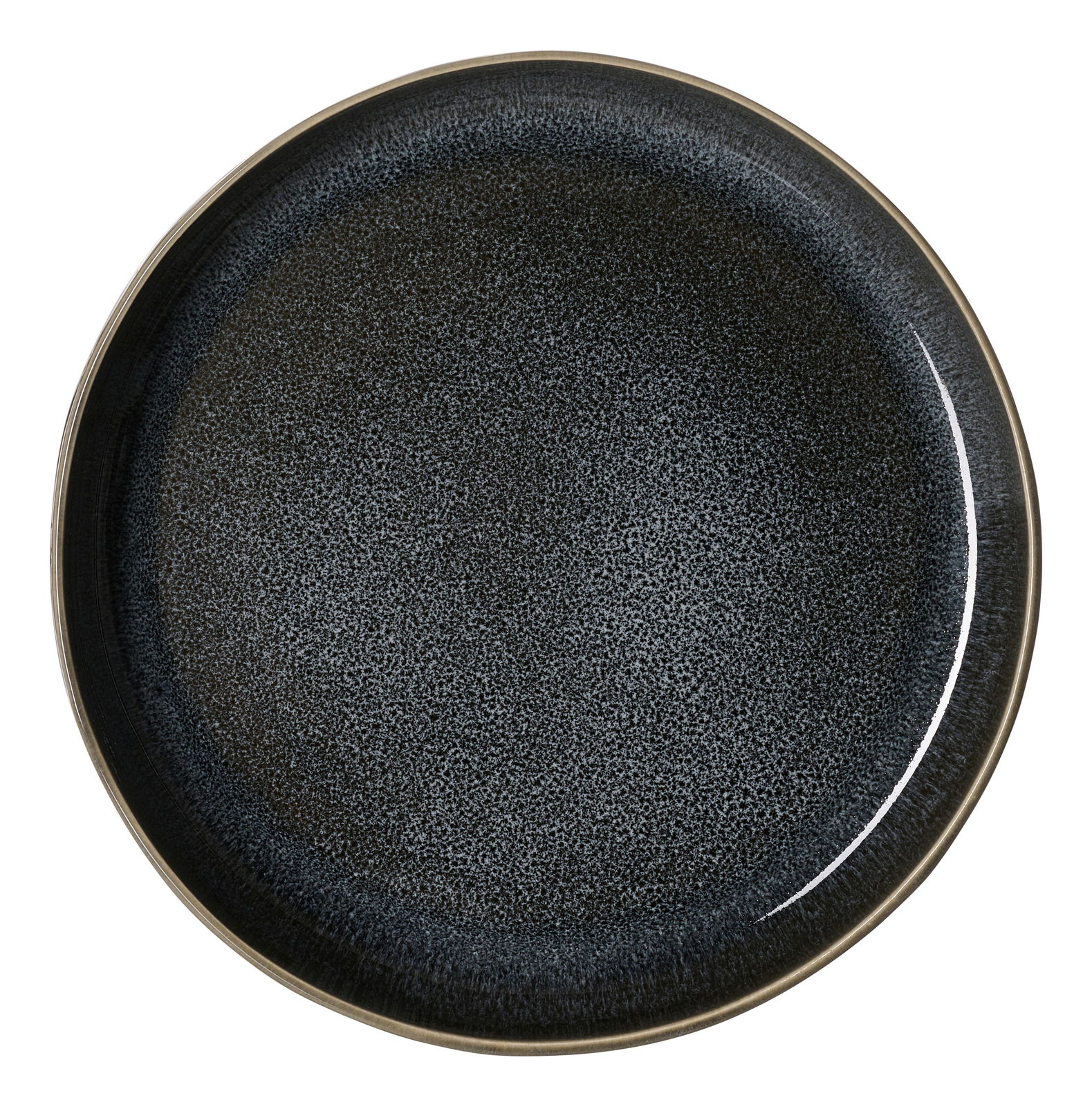 Ritzenhoff & Breker Platzteller EDA SCHIEFER Draufsicht auf einen dunkelgrauen Platzteller mit feiner Textur, 33,5 cm Durchmesser.