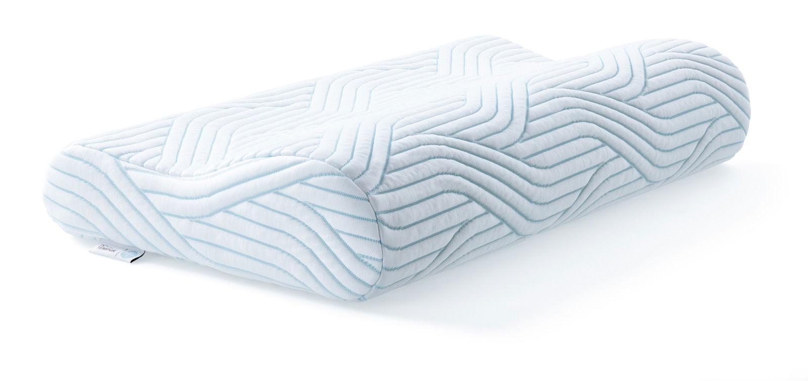Orthopädisches Schlafkissen mit ergonomischem Design, seitliche Perspektive