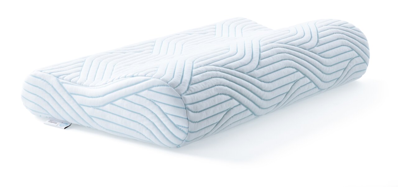 Orthopädisches Schlafkissen mit ergonomischem Design, seitliche Perspektive