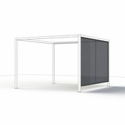 Moderne Ranotex-zonnescherm in een minimalistisch ontwerp, zijaanzicht