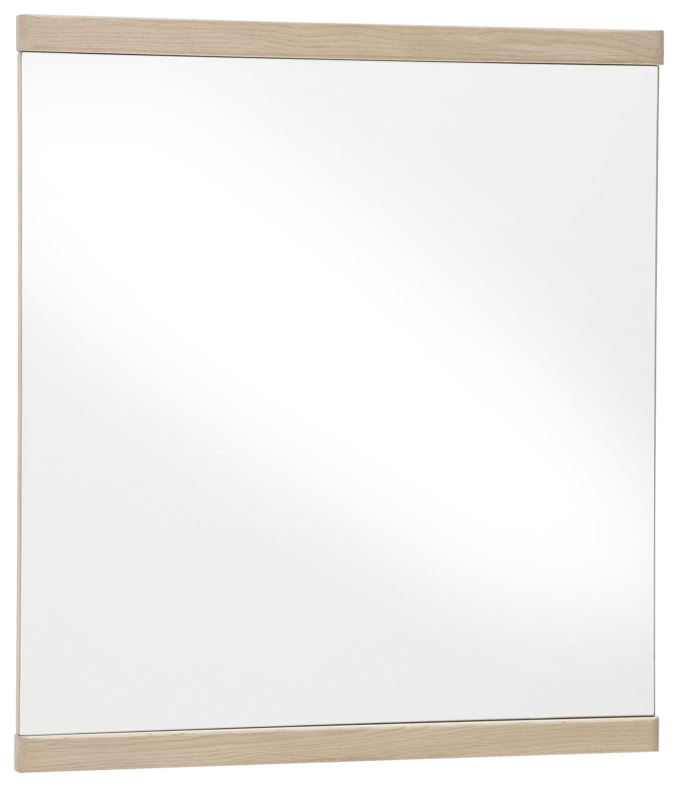 Rechteckiger Wandspiegel mit Holzrahmen, Frontalansicht
