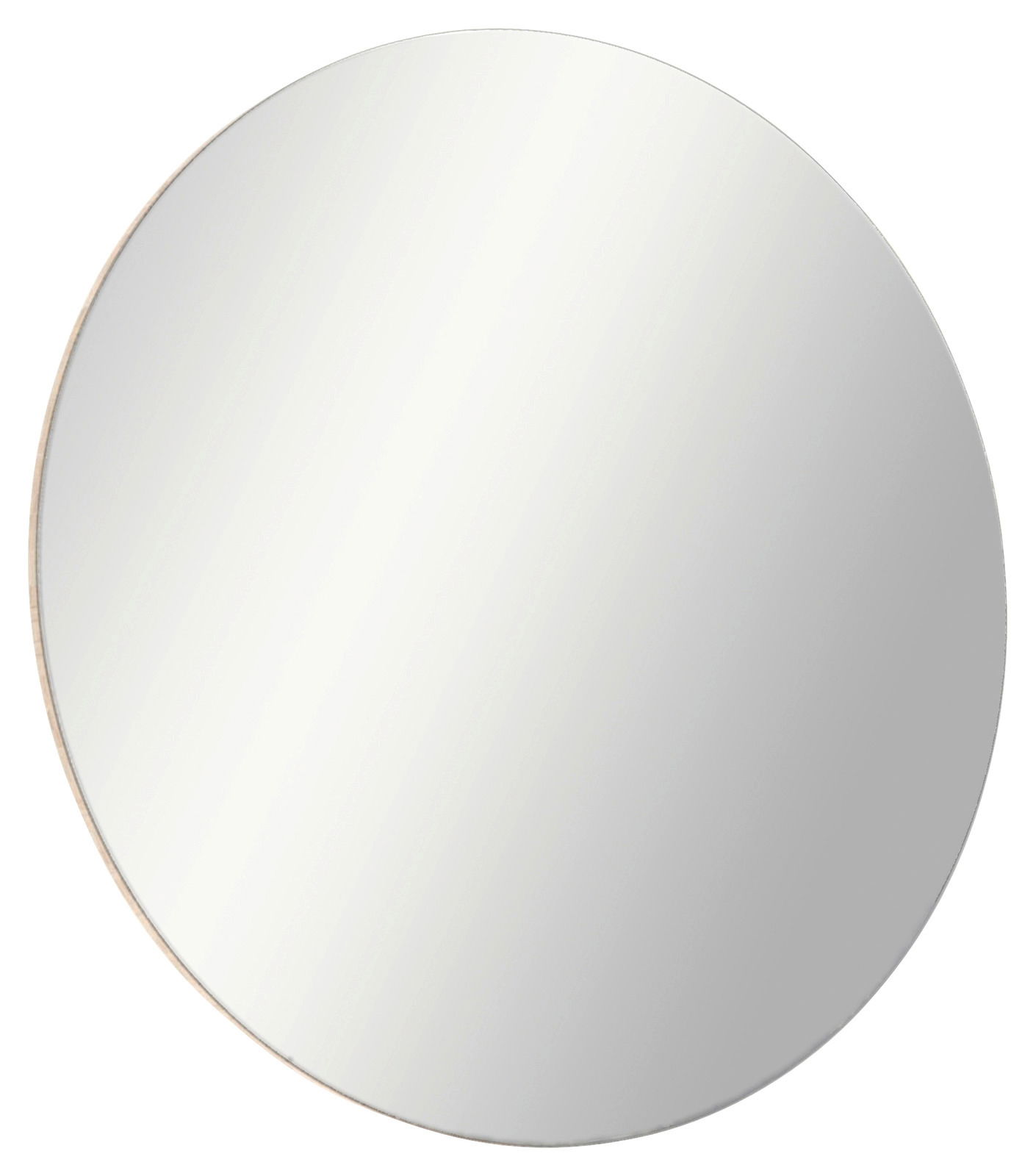 Runder Spiegel in Frontalansicht