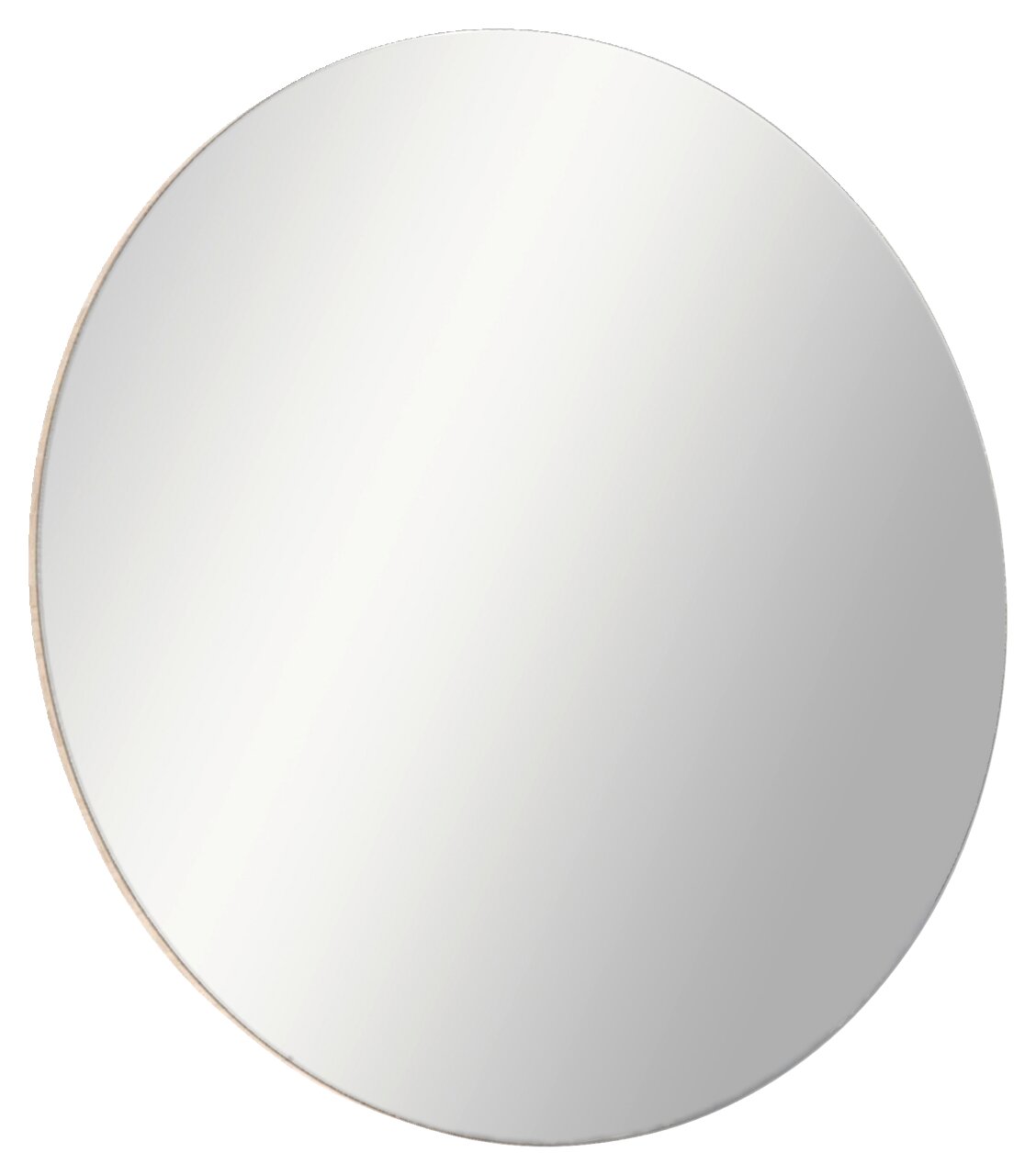 Runder Spiegel in Frontalansicht