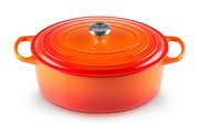 Ovaler Bräter in Ofenrot von Le Creuset, Draufsicht