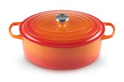 Ovaler Bräter in Ofenrot von Le Creuset, Draufsicht