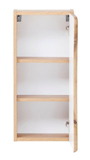 Hängeschrank aus Holz mit geöffneter Tür, Frontansicht