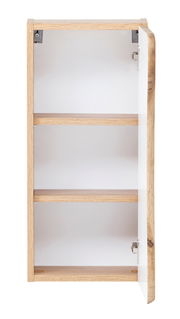 Hängeschrank aus Holz mit geöffneter Tür, Frontansicht